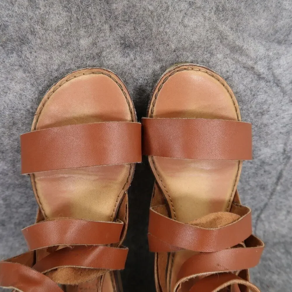 Wonder Nation Shoes Kids 13 Sandals Casual Strappy Flats Zip Girls Toddler Brown